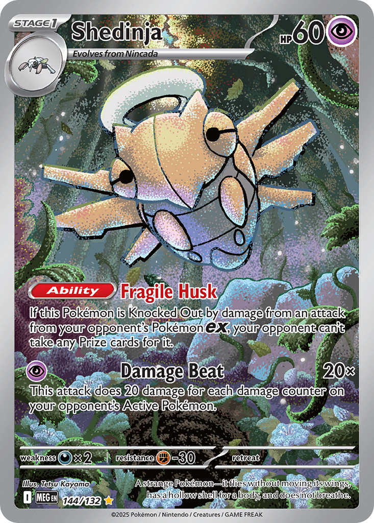 Shedinja - 144/132 Mega Evolution Illustration Rare Holo Pokemon - NM