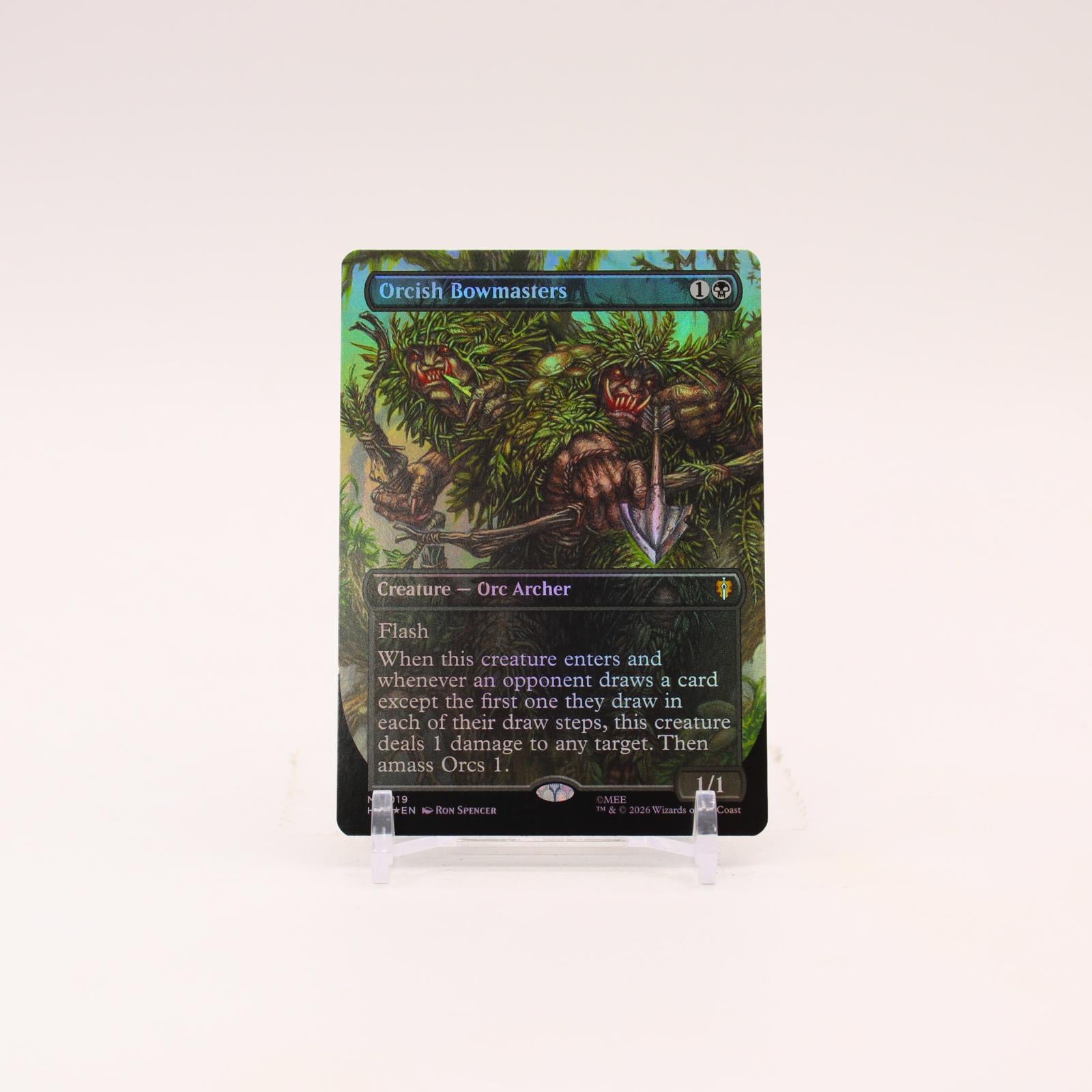 Orcish Bowmasters Borderless - 19 The Hobbit Foil Mythic Magic - NM