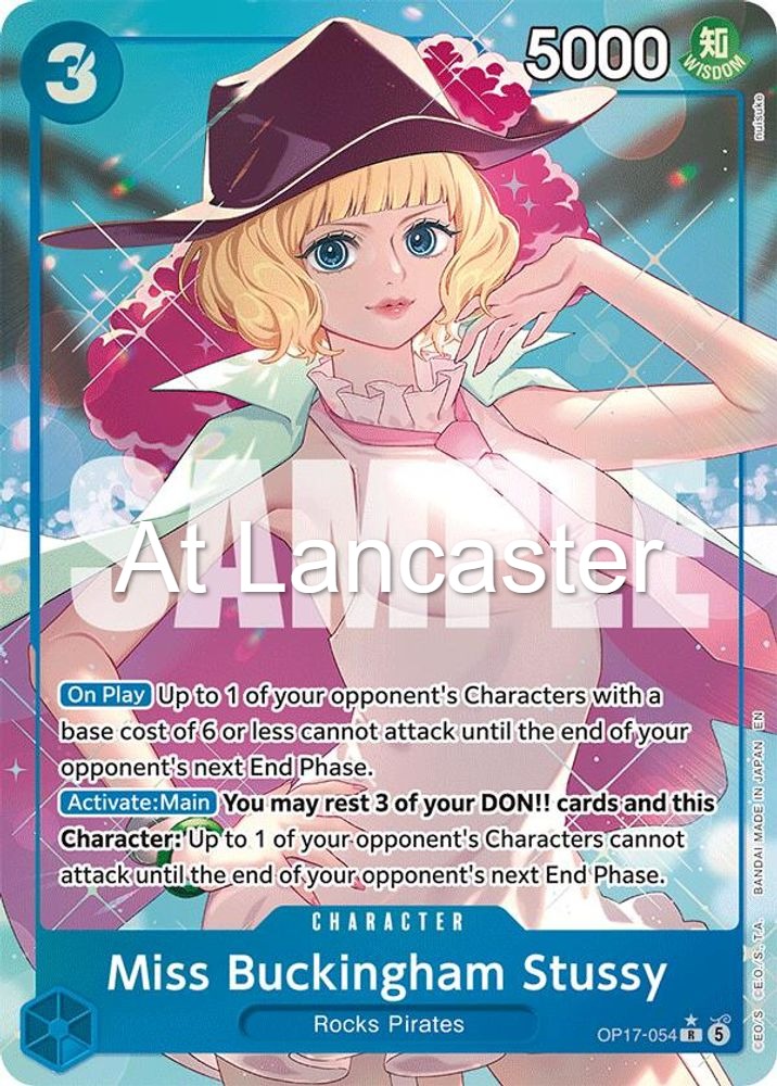 Miss Buckingham Stussy (Alternate Art) - OP17-054 The World's Strongest Warriors Rare One Piece - NM (Lanc)