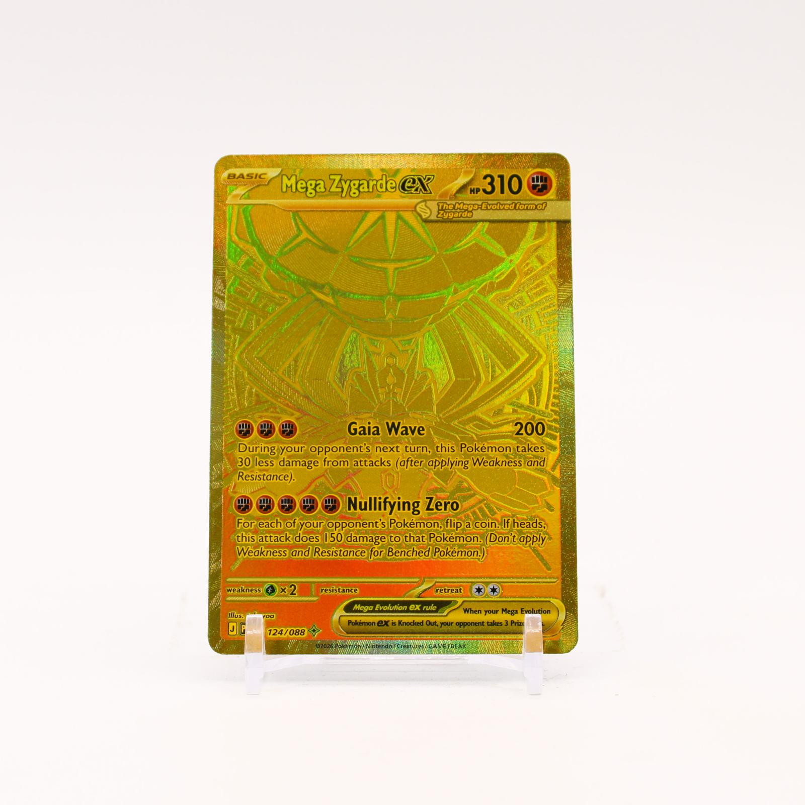 Mega Zygarde ex - 124/088 Perfect Order Holo Gold Pokemon - NM