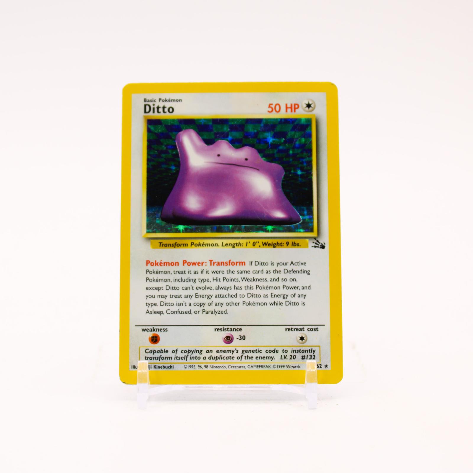 Ditto - 3/62 Fossil Unlimited Holo Rare Pokemon - MP