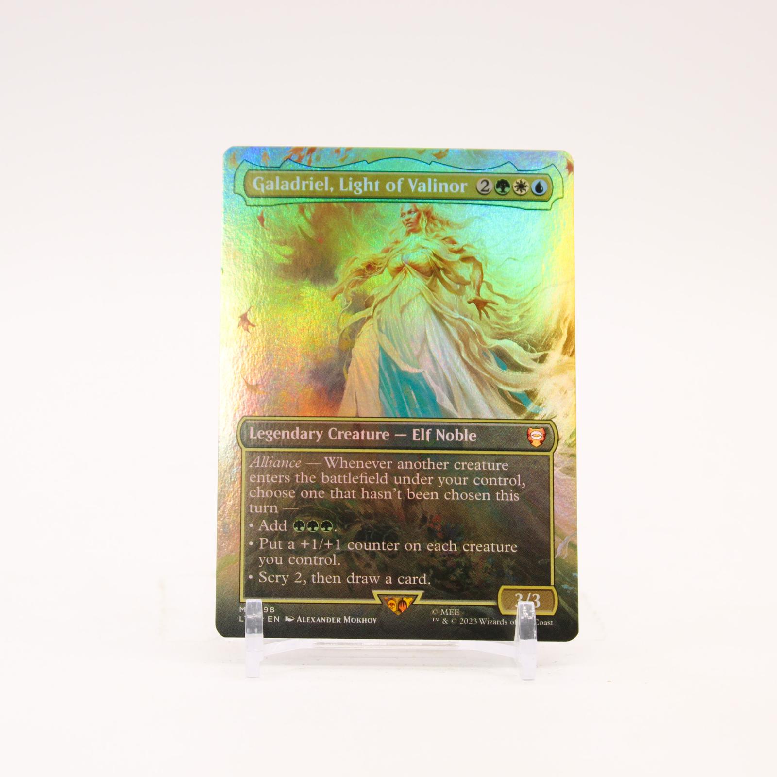 Galadriel, Light of Valinor Borderless - 498 The Lord of the Rings Foil Mythic Magic - NM