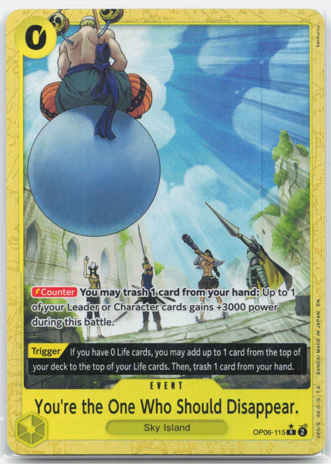 You're the One Who Should Disappear Alternate Art - OP06-115 Premium Booster The Best Vol. 2 R One Piece - NM/LP