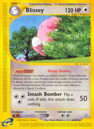 Blissey - 6/147 Aquapolis Rare Pokemon - NM