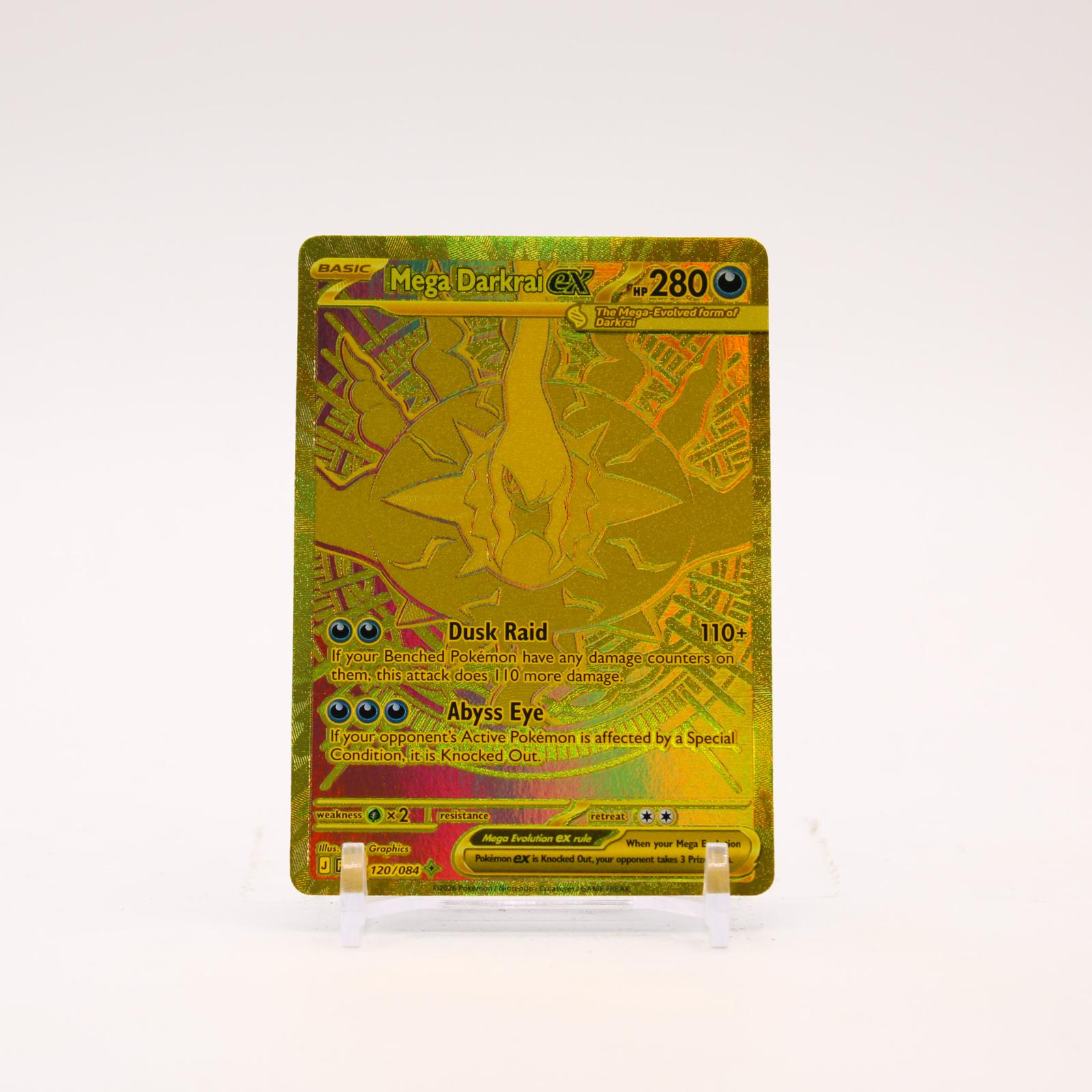 Mega Darkrai ex - 120/084 Pitch Black Holo Gold Pokemon - NM