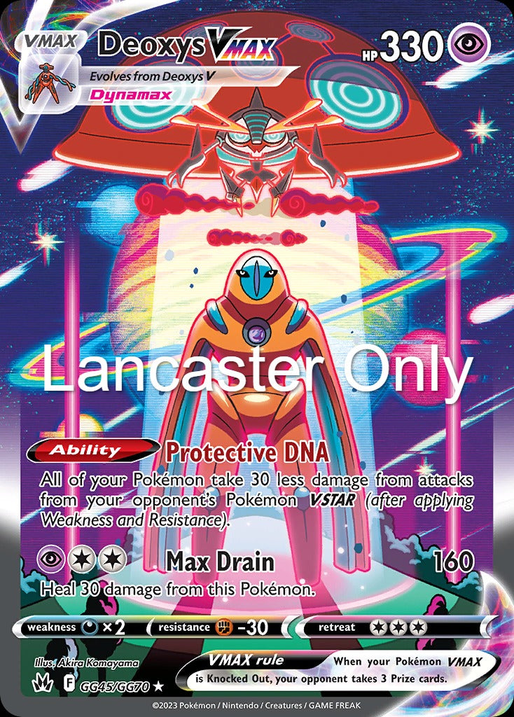 Deoxys VMAX - GG45/GG70 Crown Zenith Galarian Gallery Holo VMAX Rare Pokemon - NM (Lanc)