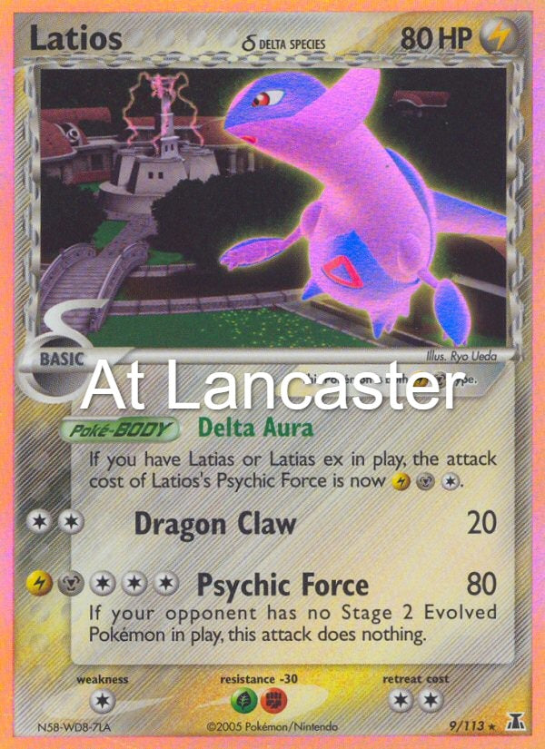 Latios - 9/113 Delta Species Holo Rare Pokemon - LP (Lanc)