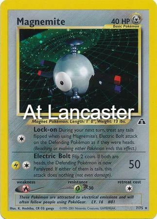 Magnemite - 7/75 Neo Discovery Unlimited Holo Rare Pokemon - NM/LP (Lanc)