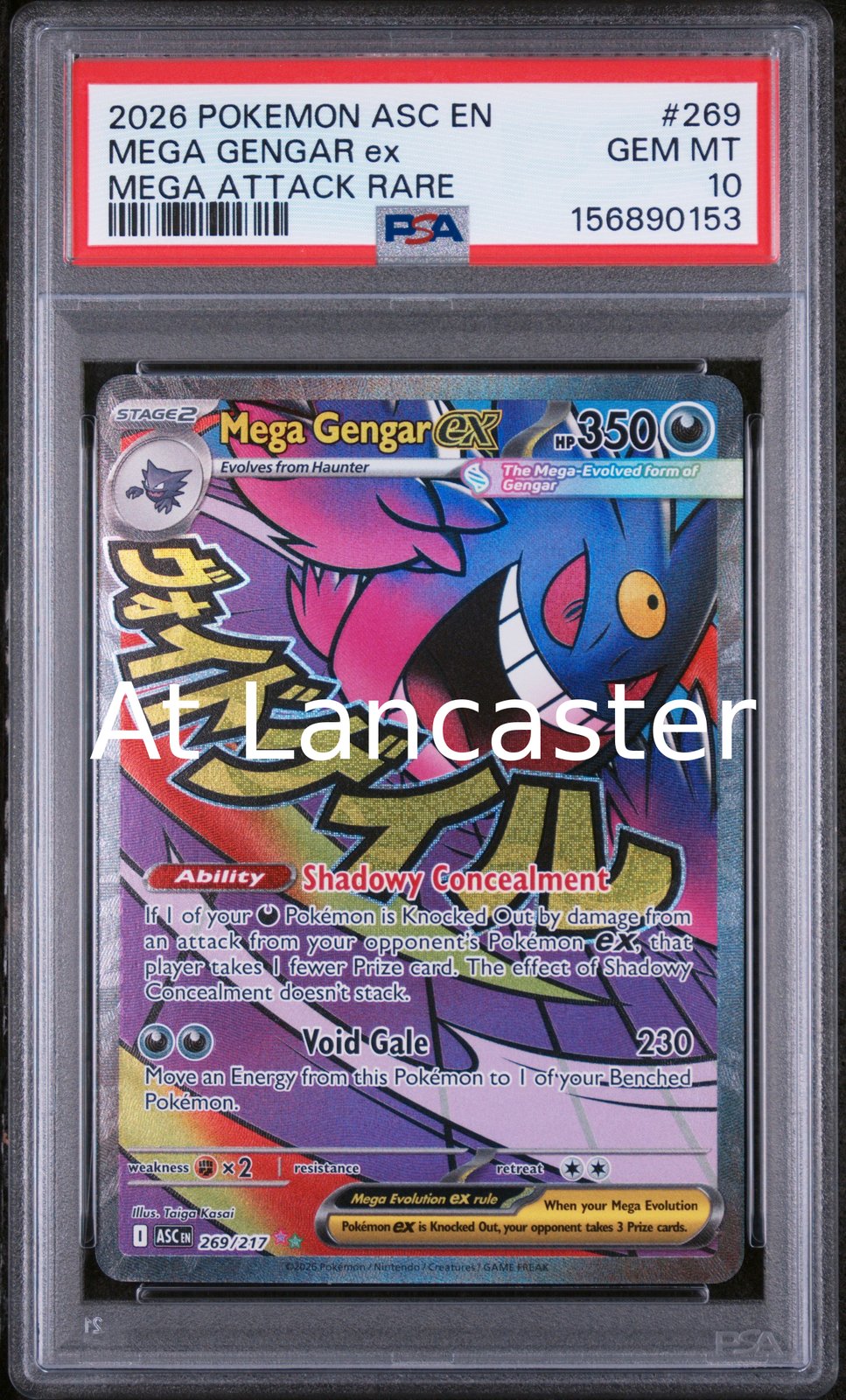 Mega Gengar EX - 269 PSA 10 Ascended Heroes Attack Rare Pokemon (Lanc)