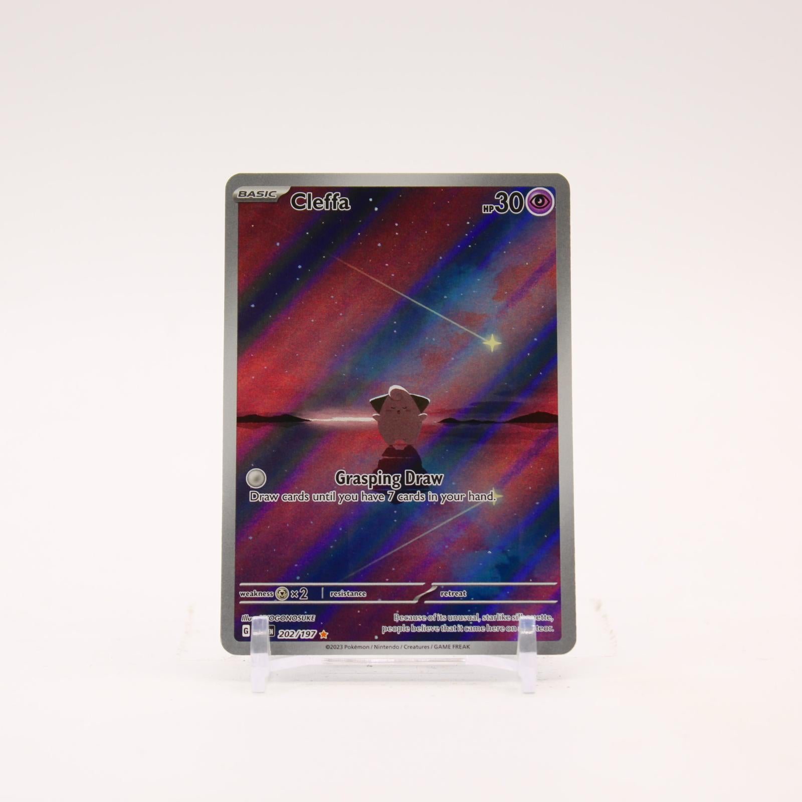 Cleffa - 202/197 Obsidian Flames Holo Illustration Rare Pokemon - LP