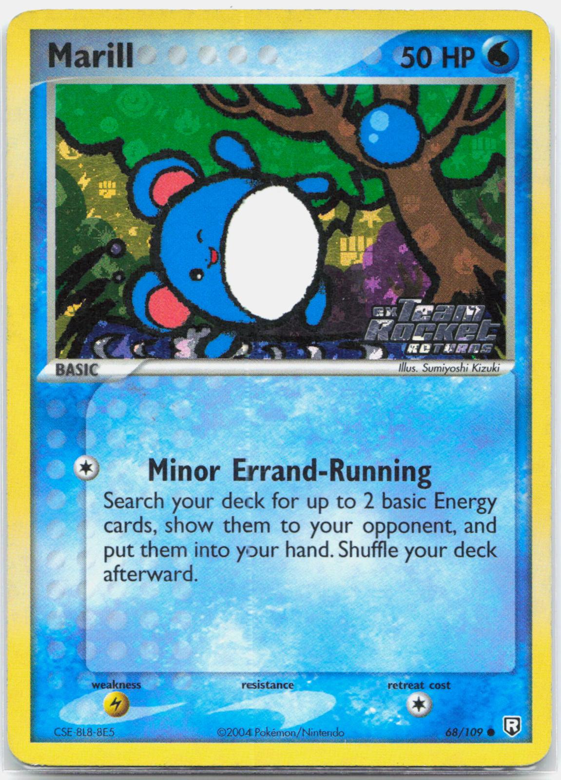 Marill - 68/109 Team Rocket Returns Reverse Holo Common Pokemon - LP/MP