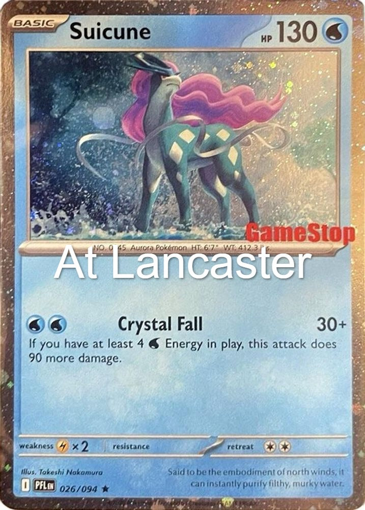 Suicune (Cosmos Holo) (Gamestop Exclusive SEALED) - 026/094 Miscellaneous Cards & Products Promo Pokemon - NM (Lanc)