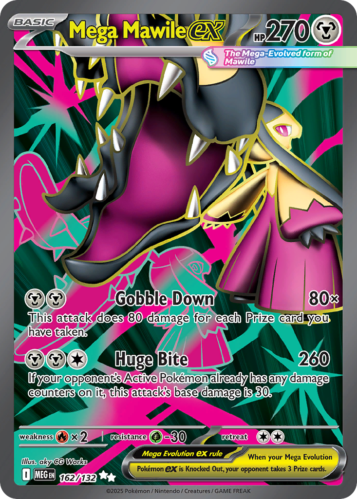 Mega Mawile ex - 162/132 Mega Evolution Ultra Rare Holo Pokemon - NM