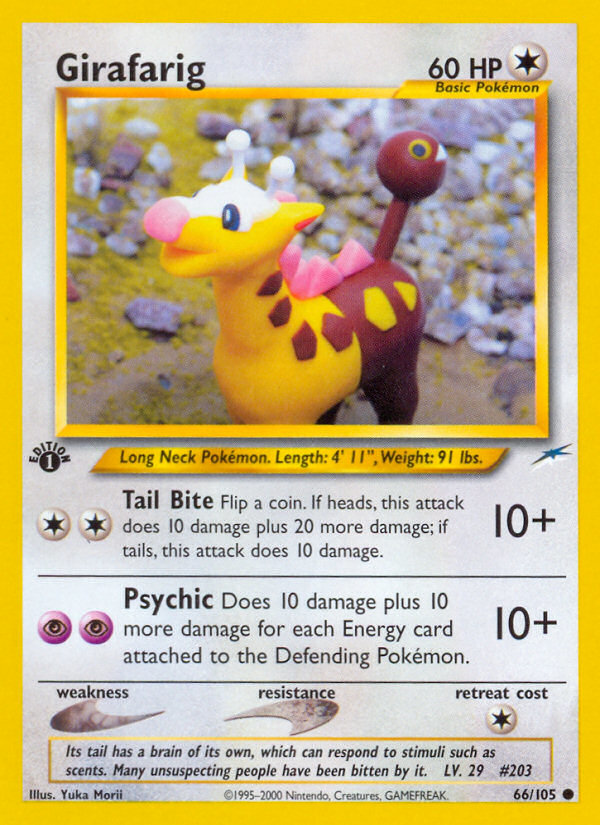 Girafarig - 66/105 Neo Destiny Common Unlimited Pokemon - NM