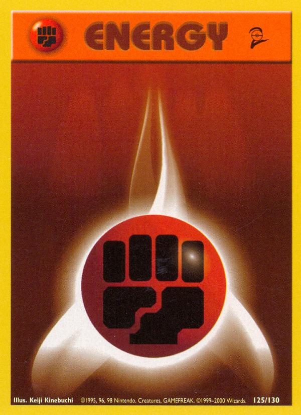 Fighting Energy - 125/130 Base Set 2 Pokemon - NM