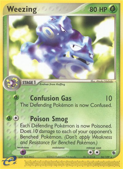 Weezing - 24/109 Ruby & Sapphire Rare Pokemon - NM