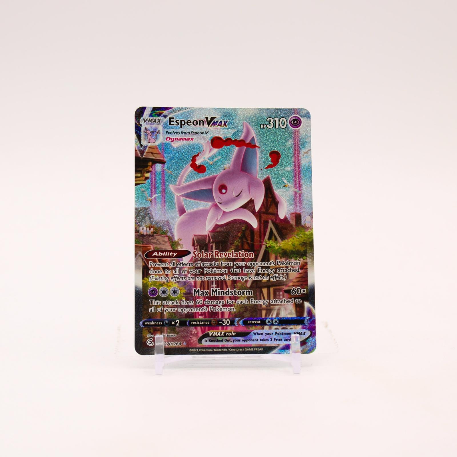 Espeon VMAX - 270/264 Fusion Strike Holo Alternate Art Pokemon - NM/LP