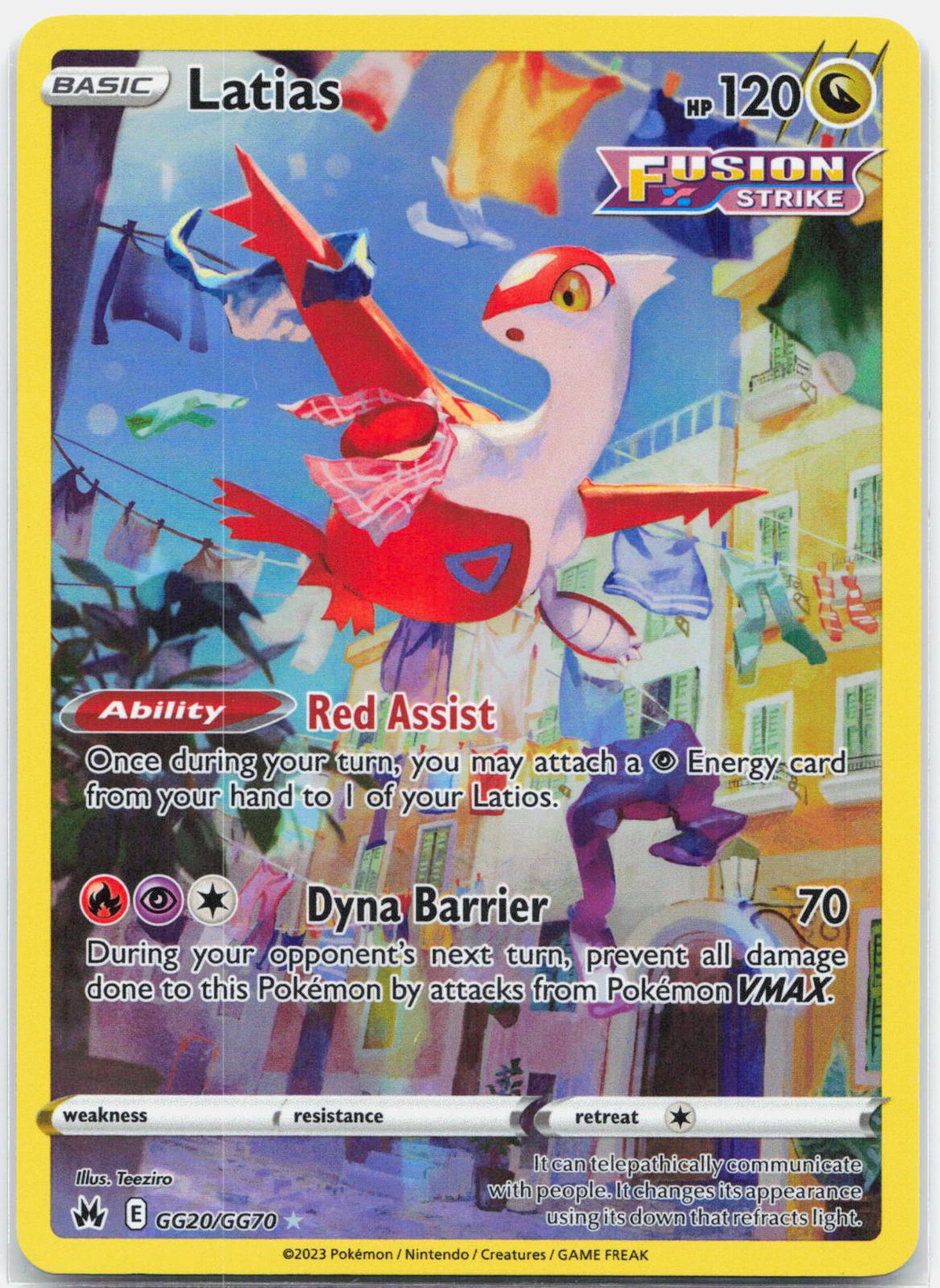 Latias - GG20/GG70 Crown Zenith Galarian Gallery Pokemon - NM