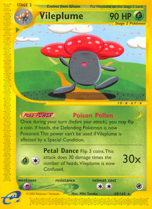 Vileplume - 69/165 Expedition Base Set Rare Pokemon - NM