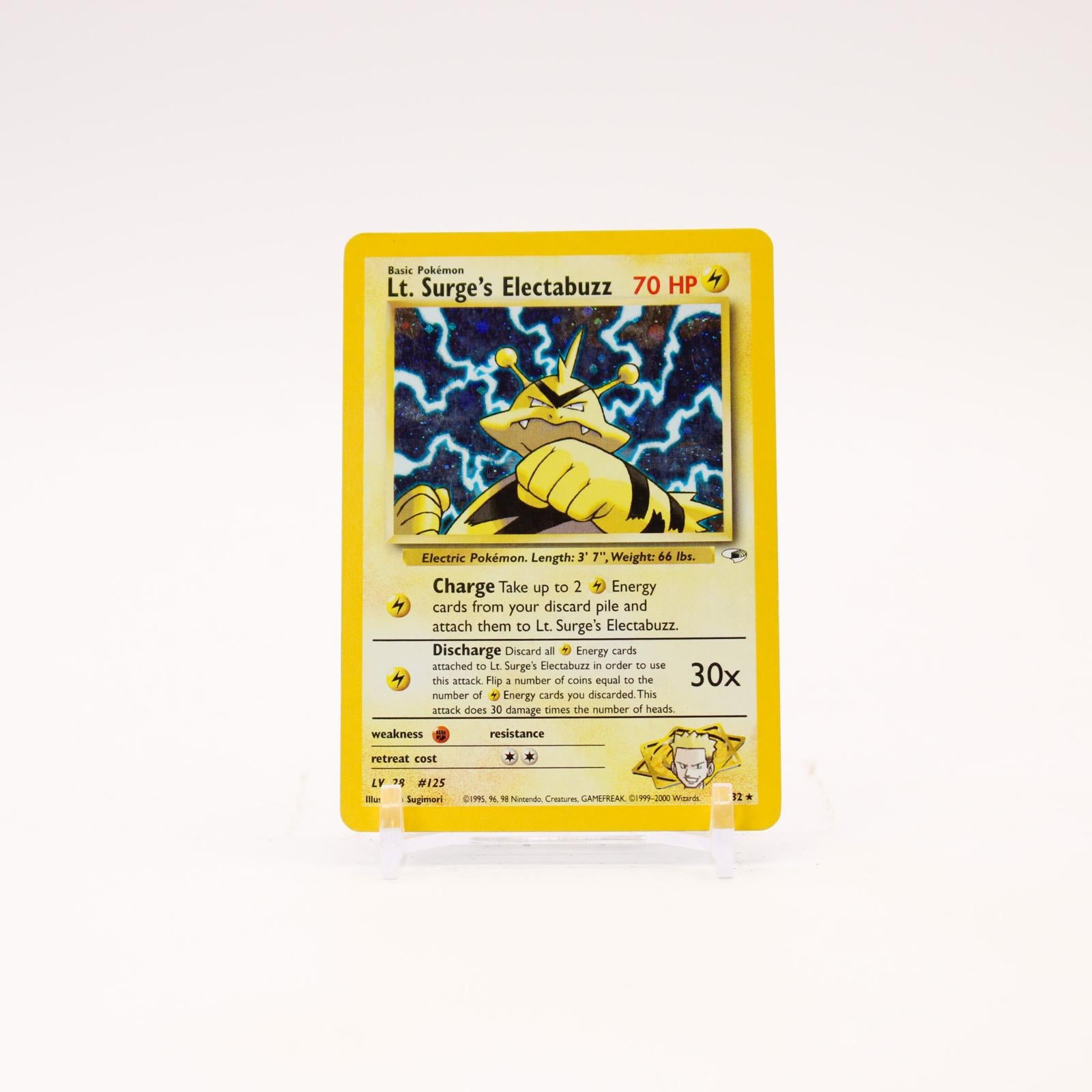Lt. Surge's Electabuzz - 6/132 Gym Heroes Unlimited Holo Rare Pokemon - MP