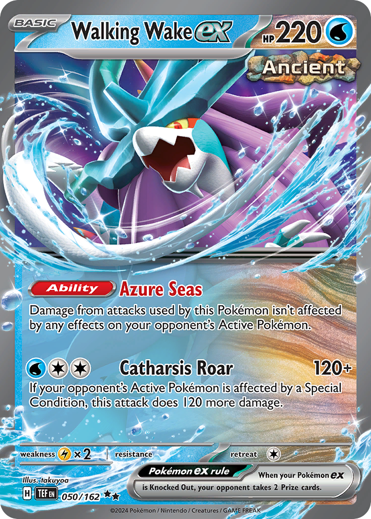 Walking Wake ex - 050/162 Temporal Forces Double Rare Holo Pokemon - NM