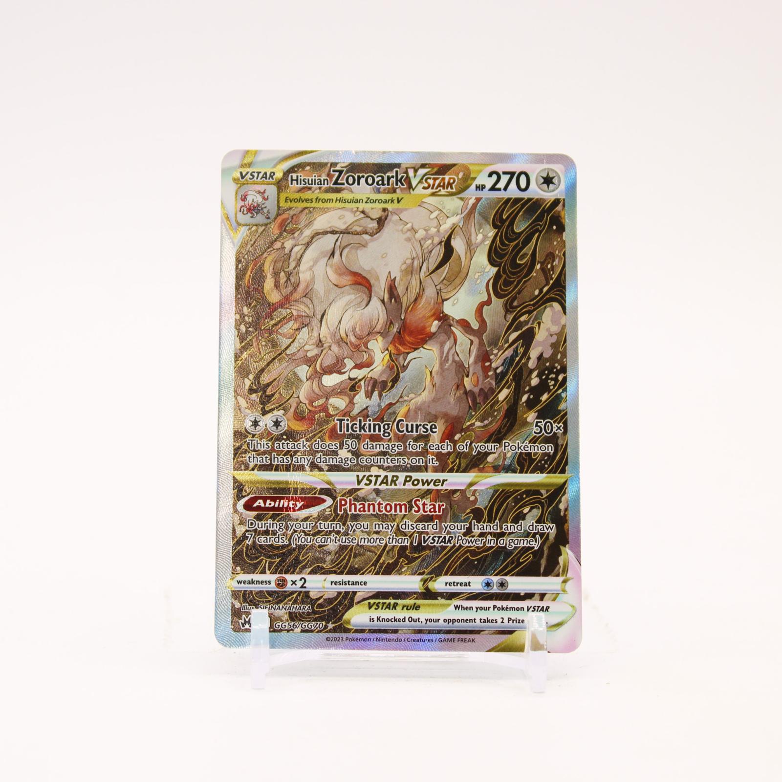 Hisuian Zoroark VSTAR - GG56/GG70 Crown Zenith Galarian Gallery Pokemon - MP/HP