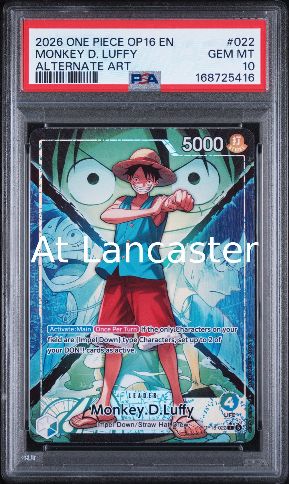 Monkey D. Luffy - 022 PSA 10 Alternate Art One Piece (Lanc)