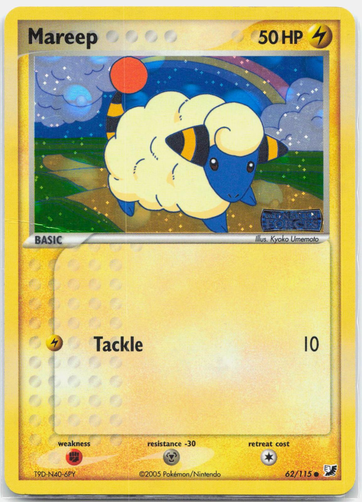 Mareep - 62/115 Unseen Forces Reverse Holo Common Pokemon - NM/LP