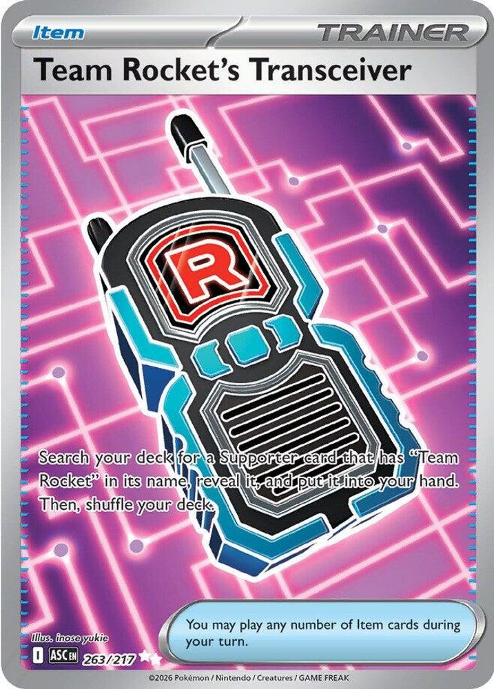 Team Rocket's Transceiver - 263/217 Ascended Heroes Ultra Rare Holo Pokemon - NM