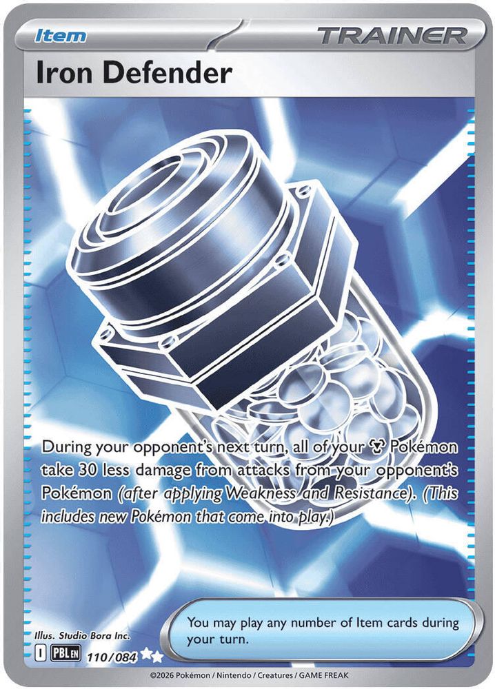 Iron Defender - 110/084 Pitch Black Ultra Rare Holo Pokemon - NM