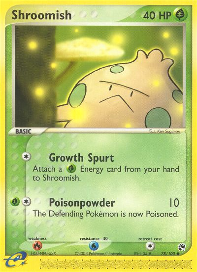 Shroomish - 78/100 Sandstorm Common Pokemon - NM