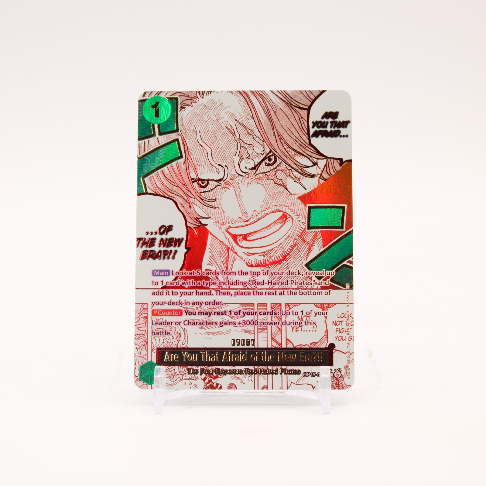 Are You That Afraid of the New Era?! Alternate Art - OP17-037 The World's Strongest Warriors R One Piece - NM/MINT