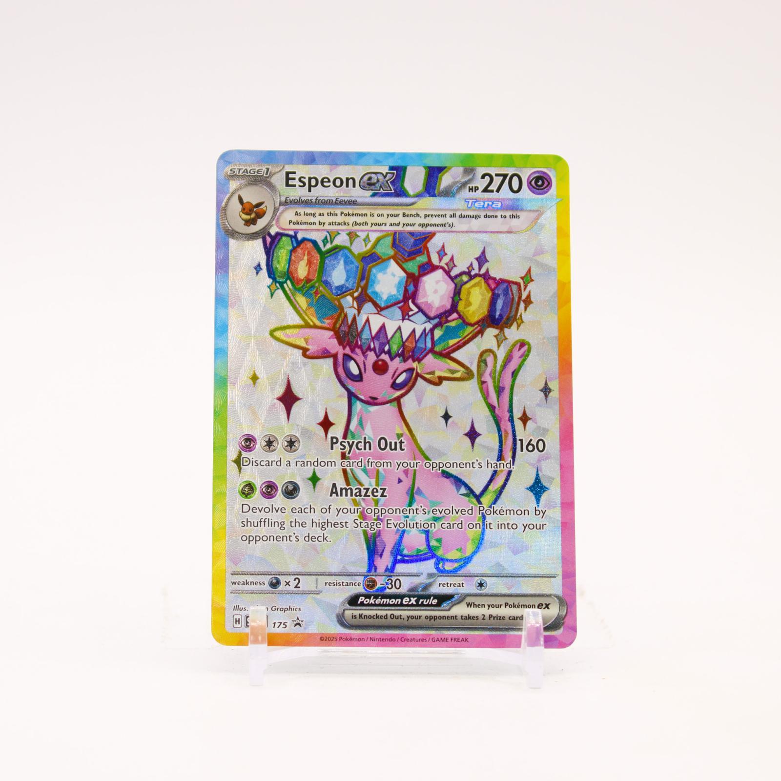 Espeon ex - SVP175 Scarlet & Violet Holo Full Art Promo Pokemon - NM/MINT