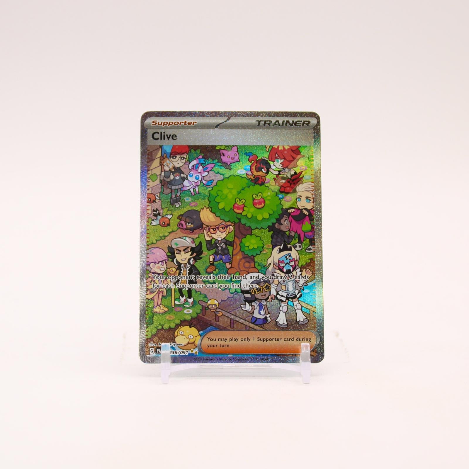 Clive - 236/091 Paldean Fates Holo Special Illustration Trainer - NM