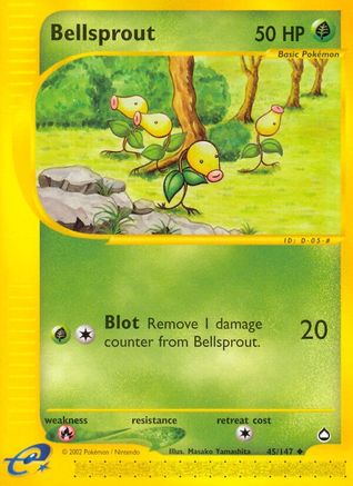 Bellsprout - 45/147 Aquapolis Uncommon Pokemon - NM