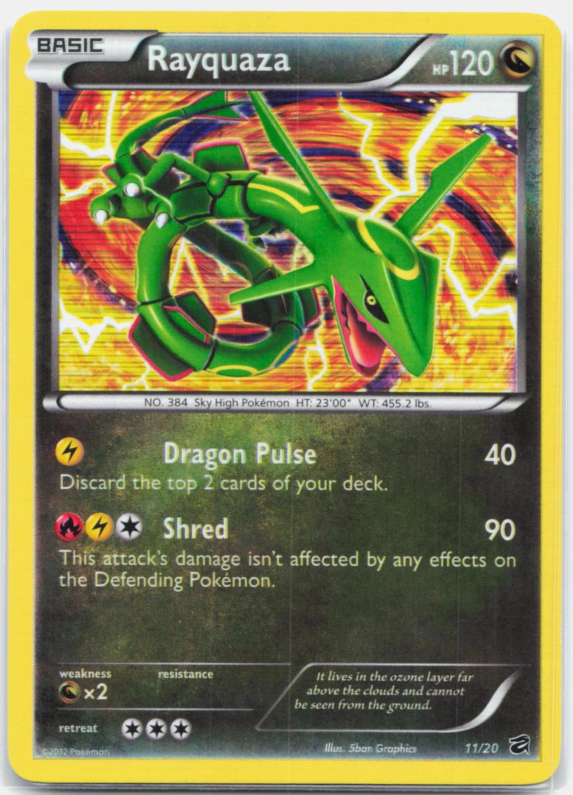 Rayquaza - 11/20 Dragon Vault Holo Rare Pokemon - LP