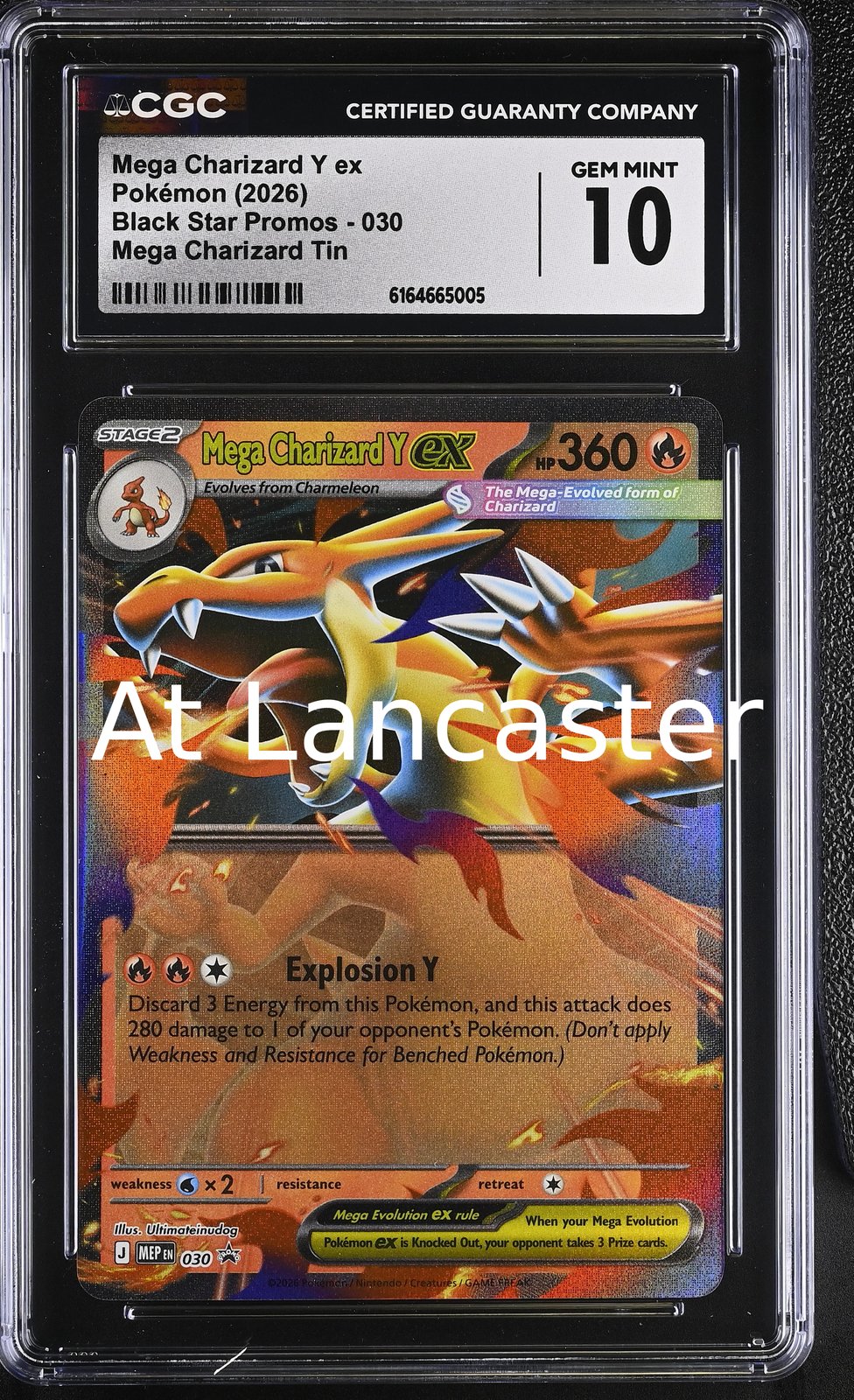 Mega Charizard Y EX - 030 CGC 10 Black Star Promos Tin Pokemon (Lanc)