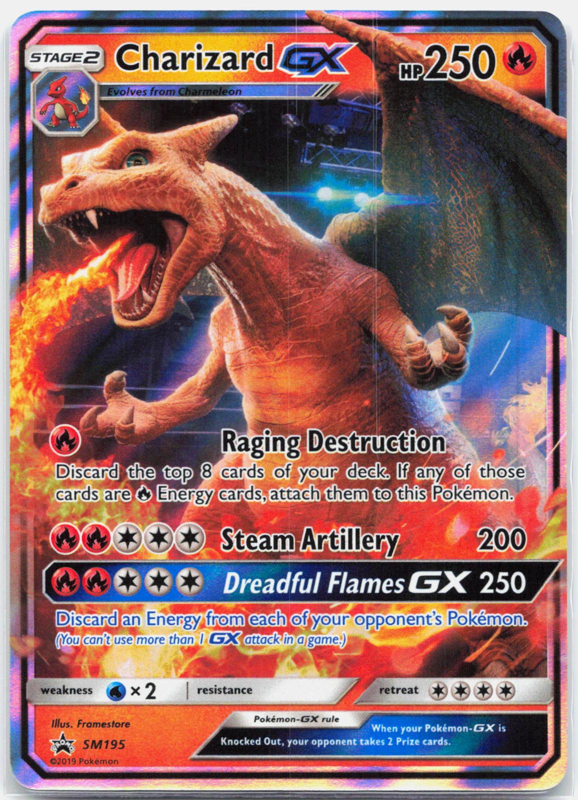 Charizard GX - SM195 Sun & Moon Promo Pokemon - NM