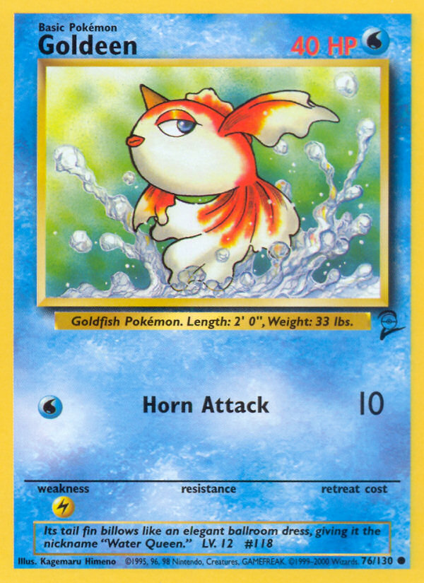 Goldeen - 76/130 Base Set 2 Common Pokemon - NM