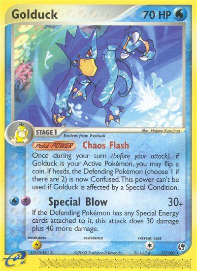 Golduck - 17/100 Sandstorm Rare Pokemon - NM