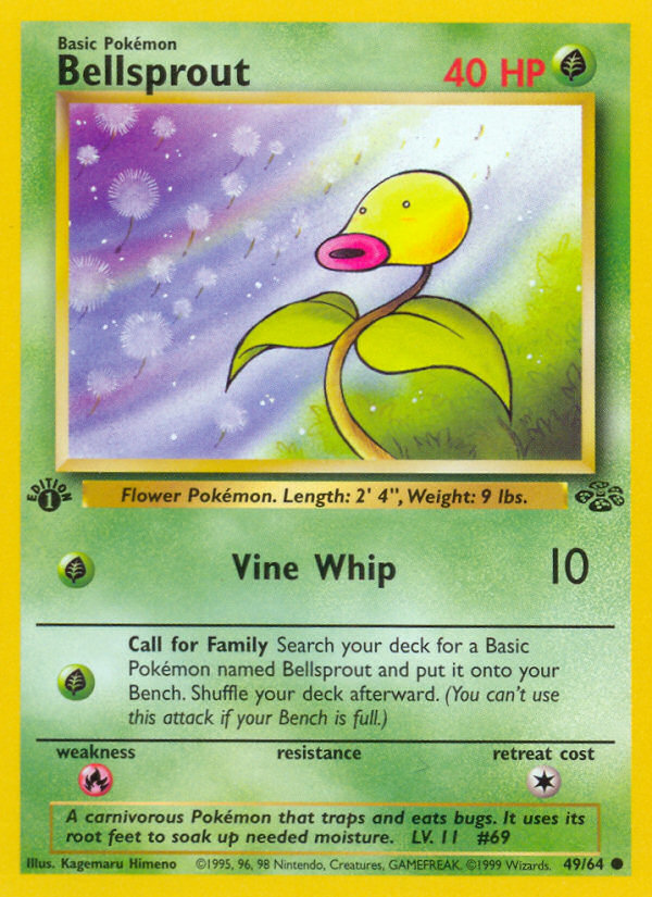 Bellsprout - 49/64 Jungle Common Unlimited Pokemon - NM