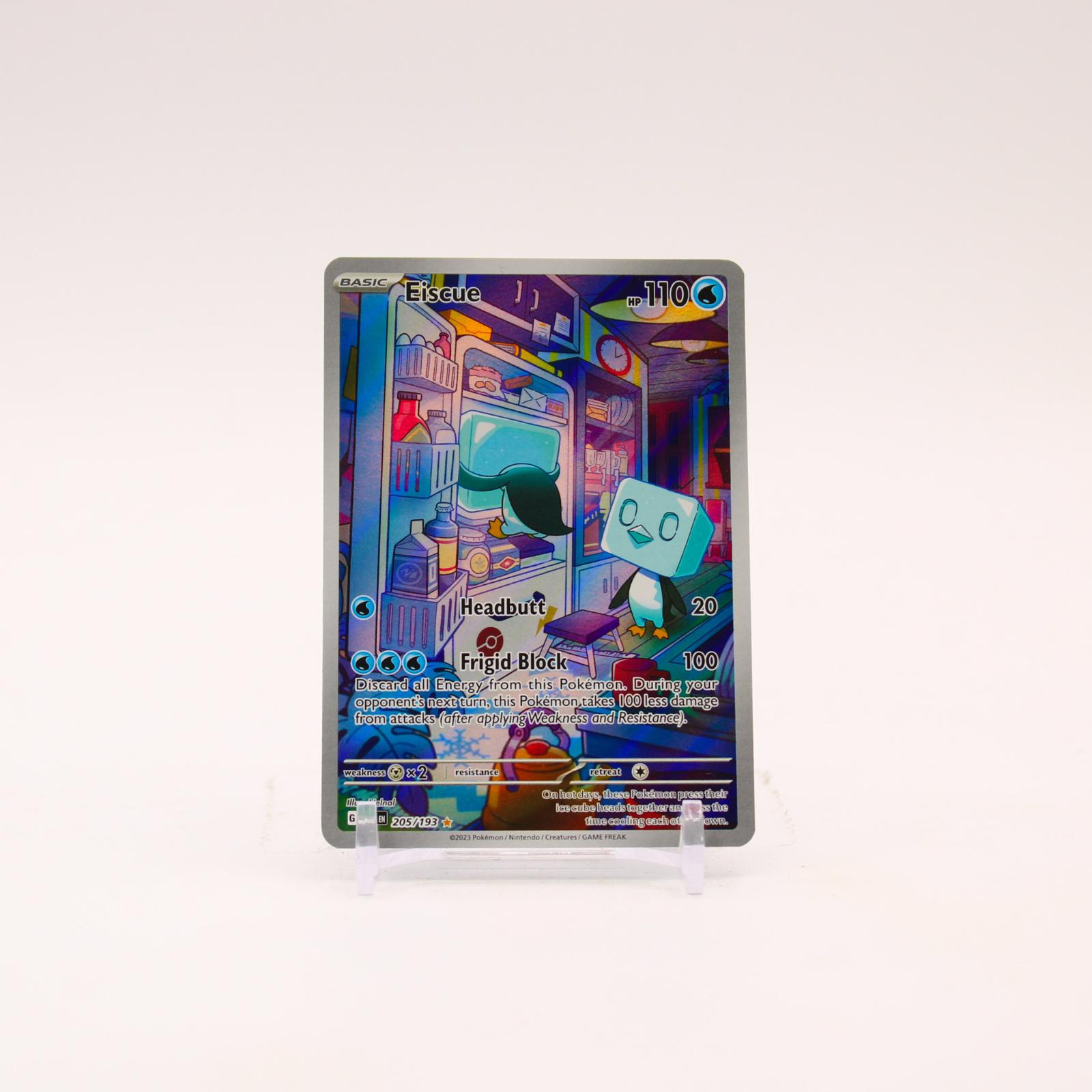 Eiscue - 205/193 Paldea Evolved Holo Illustration Rare Pokemon - NM