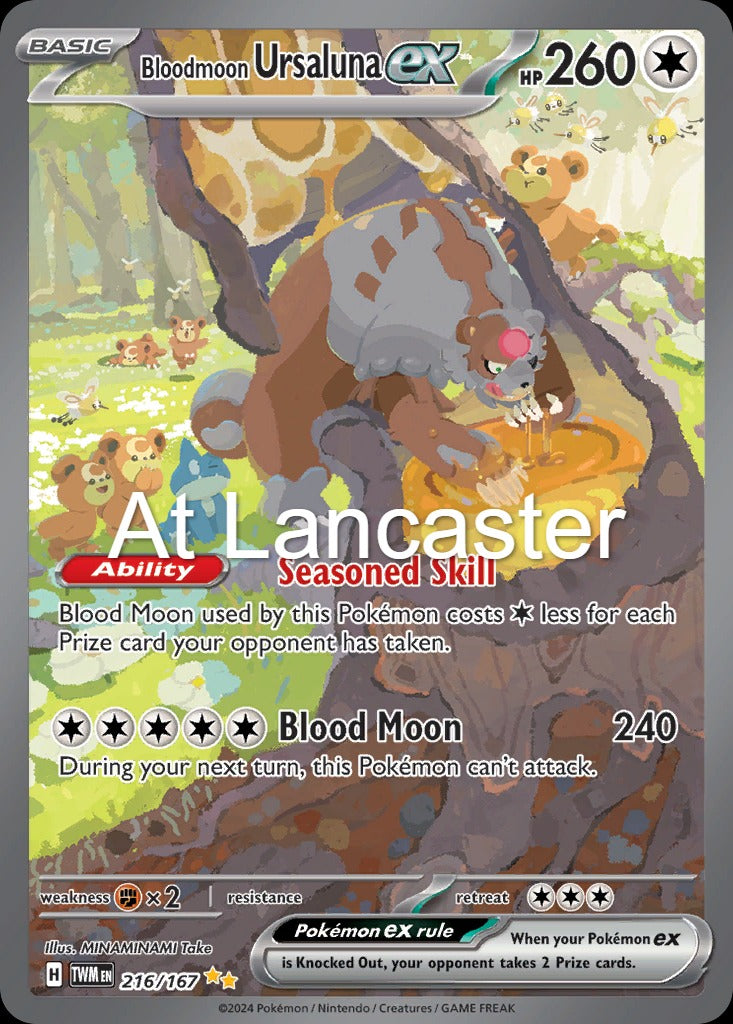 Bloodmoon Ursaluna ex - 216/167 Twilight Masquerade Holo Special Illustration Rare Pokemon - NM (Lanc)