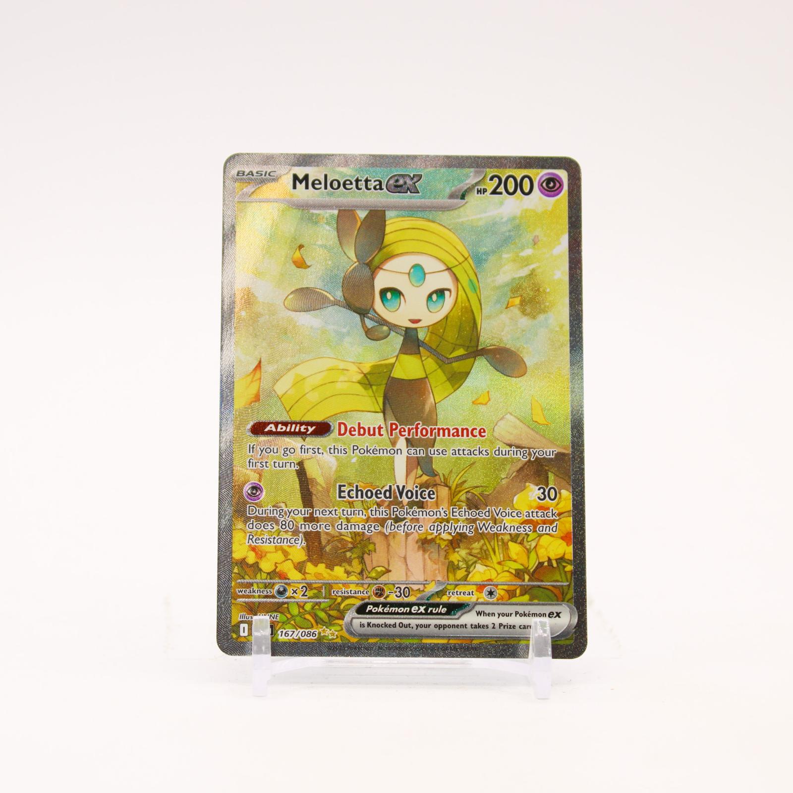 Meloetta ex - 167/086 Black Bolt Holo Special Illustration Pokemon - NM/MINT