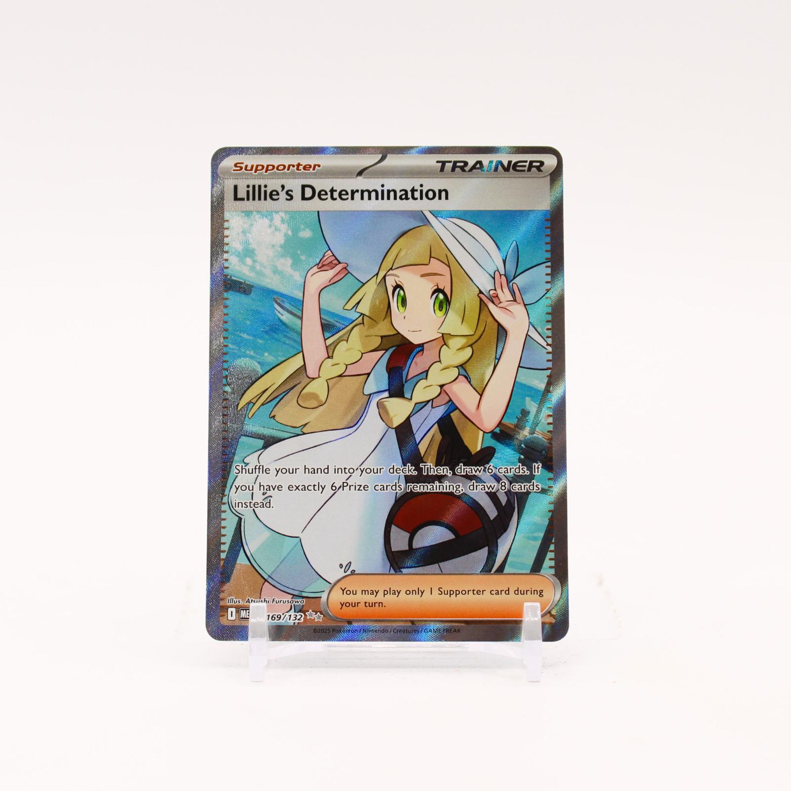 Lillie's Determination - 169/132 Mega Evolution Holo Full Art Trainer - NM