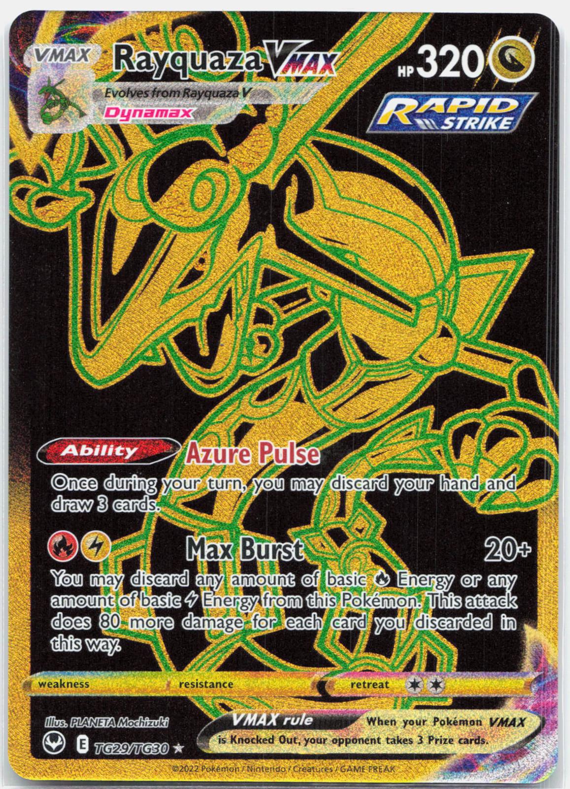 Rayquaza Vmax - TG29/TG30 Silver Tempest Trainer Gallery Gold Pokemon - NM/MINT