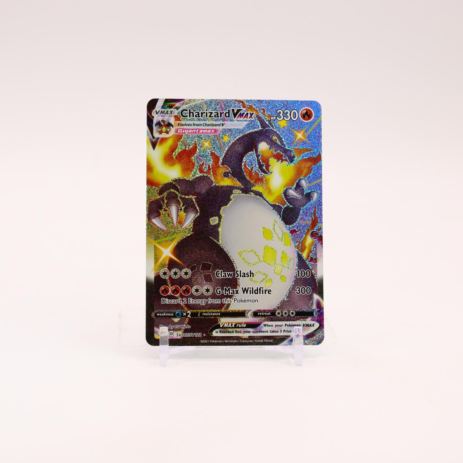 Charizard Vmax - SV107/SV122 Shining Fates Shiny Full Art Pokemon - NM
