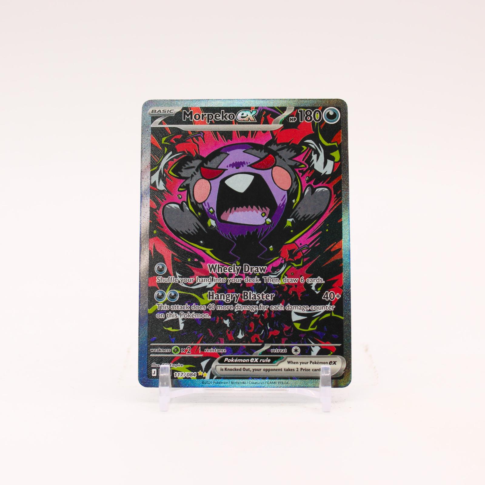 Morpeko ex - 117/084 Pitch Black Holo Special Illustration Pokemon - NM