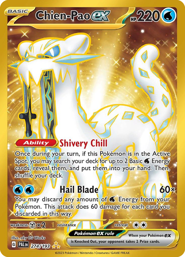 Chien-Pao ex - 274/193 Paldea Evolved Hyper Rare Holo Pokemon - NM