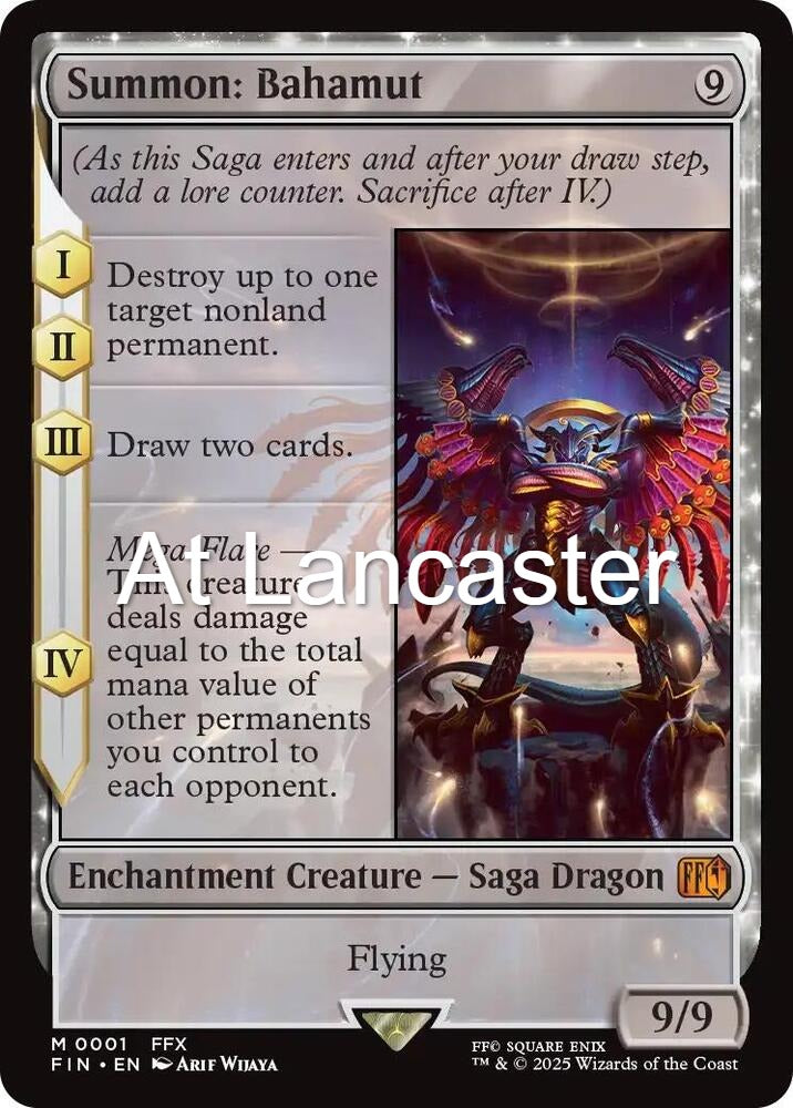 Summon: Bahamut - 1 FINAL FANTASY Mythic Magic: The Gathering - NM (Lanc)
